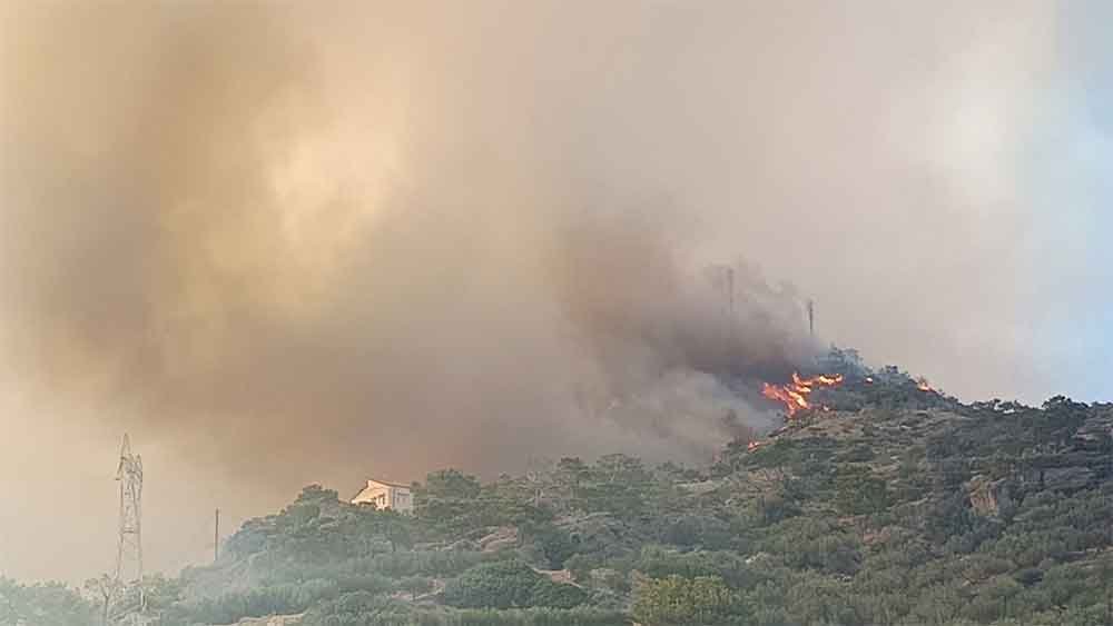 Κρήτη: Συνεχίζεται η μεγάλη επιχείρηση κατάσβεσης της πυρκαγιάς στο Λασίθι