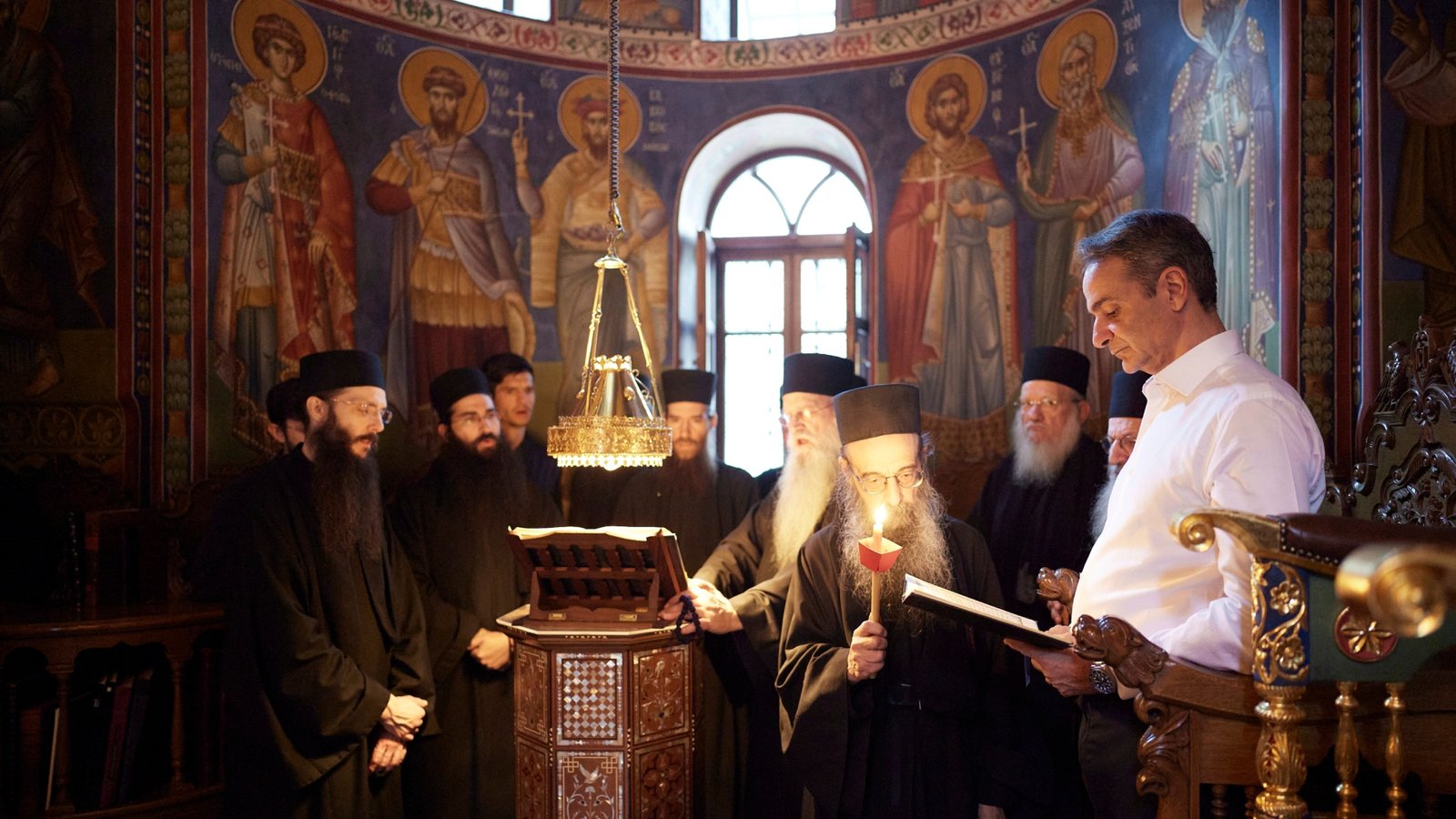 Στην Ιερά Μονή Σίμωνος Πέτρας ο πρωθυπουργός