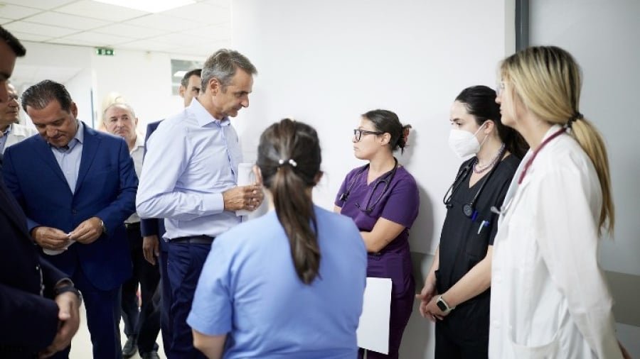 Το Ιπποκράτειο επισκέφθηκε ο Κ. Μητσοτάκης: Επιθεώρησε έργα αναβάθμισης των ΤΕΠ