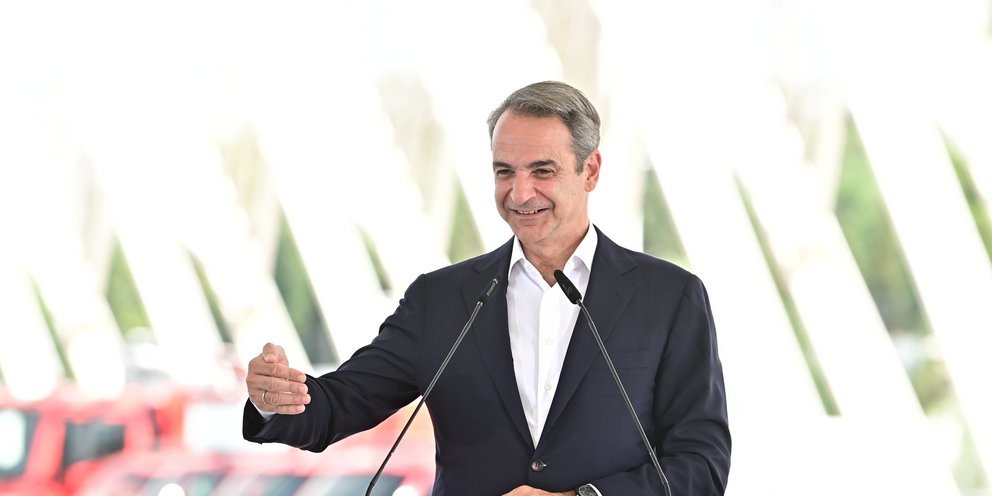 Ο Κυρ. Μητσοτάκης στην εκδήλωση για την παραλαβή των Diamond DA62 MPP του ΠΣ