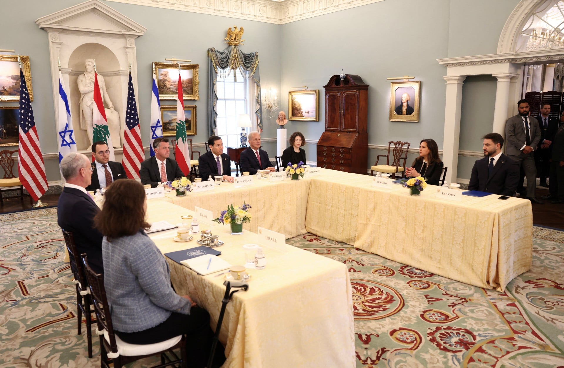 Συνάντηση εκπροσώπων ΗΠΑ Ισραήλ Λιβάνου Ουάσινγκτον