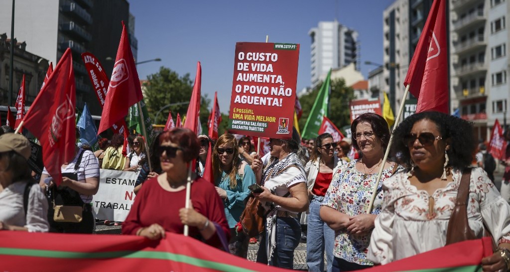 Διαδήλωση εργαζομένων στη Λισαβόνα κατά εργασιακής μεταρρύθμισης
